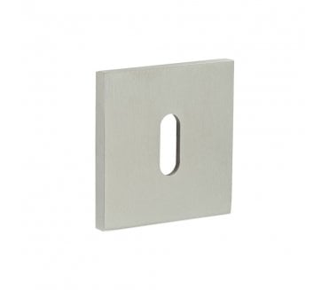 CRES GRADE 316 CR-T10 Standard Keyhole Square Rose Escutcheon - Satin Stainless Steel