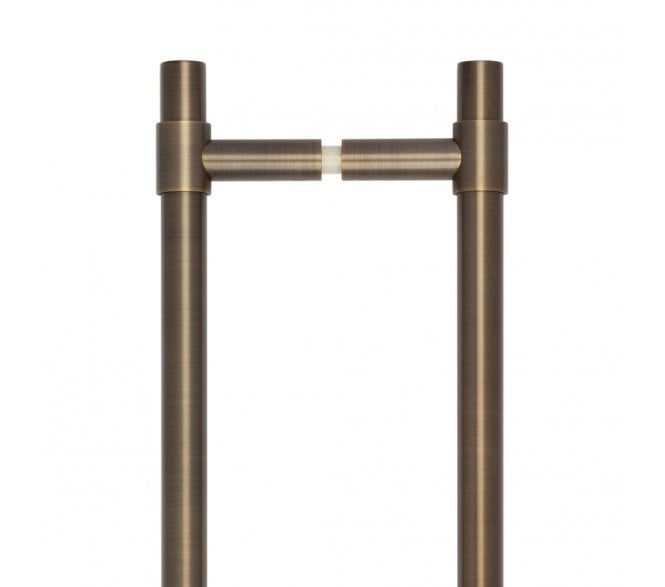 CRES GRADE 316 CRES3001 - T-Bar Pull Handles - Back To Back - 425mm - Antique Brass PVD