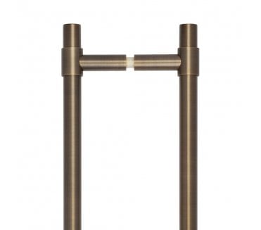 CRES GRADE 316 CRES3001 - T-Bar Pull Handles - Back To Back - 425mm - Antique Brass PVD