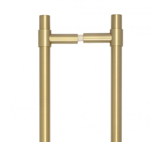 CRES GRADE 316 CRES3001 - T-Bar Pull Handles - Back To Back - 425mm - Satin Brass PVD