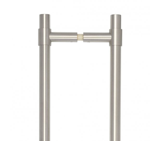 CRES GRADE 316 CRES3001 - T-Bar Pull Handles - Back To Back - 425mm - Satin Stainless Steel
