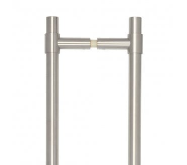 CRES GRADE 316 CRES3001 - T-Bar Pull Handles - Back To Back - 425mm - Satin Stainless Steel