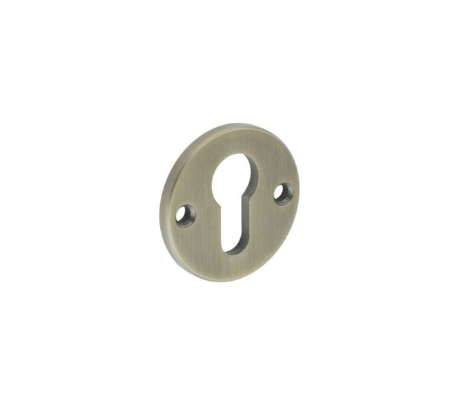 CRES GRADE 316 Euro Escutcheon - Face Fixed - Antique Brass PVD