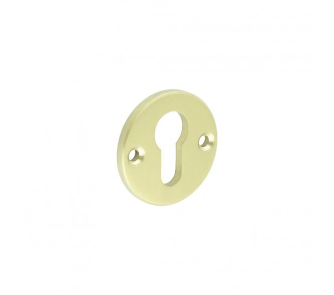 CRES GRADE 316 Euro Escutcheon - Face Fixed - Satin Brass PVD