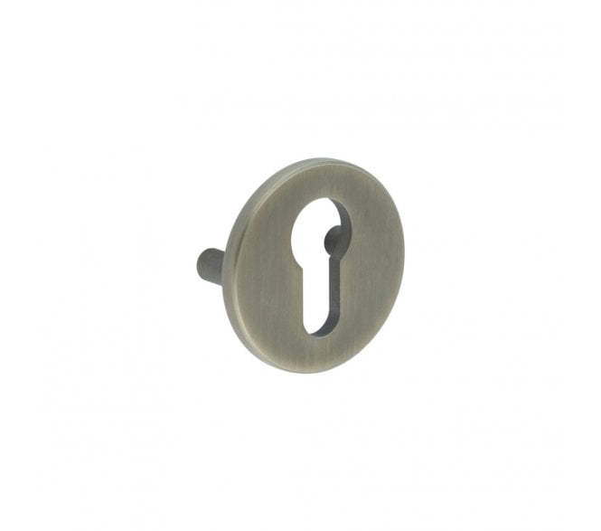 CRES GRADE 316 Euro Escutcheon - Lug Fixed - Antique Brass PVD