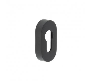 CRES GRADE 316 Oval Euro Profile Escutcheon - Matt Black PVD
