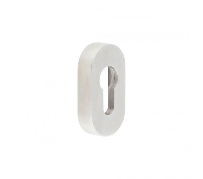 CRES GRADE 316 Oval Euro Profile Escutcheon - Satin Stainless Steel