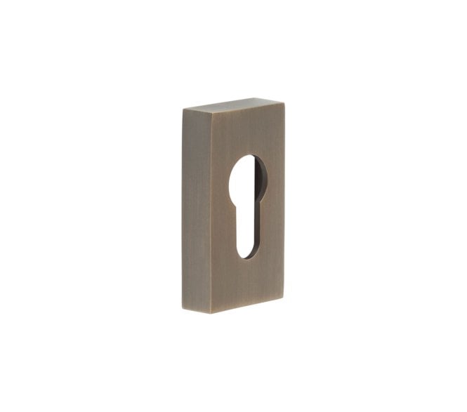 CRES GRADE 316 Rectangular Euro Profile Escutcheon - Antique Brass PVD