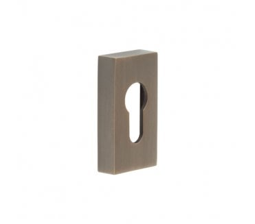 CRES GRADE 316 Rectangular Euro Profile Escutcheon - Antique Brass PVD
