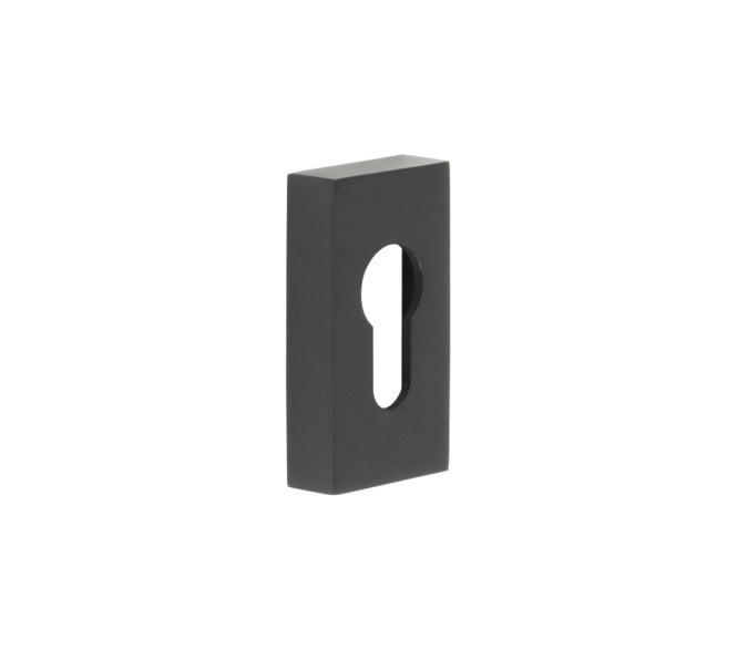 CRES GRADE 316 Rectangular Euro Profile Escutcheon - Matt Black PVD