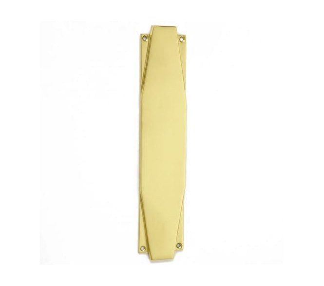 Croft Hardware 7011 Art Deco Finger Plate 305x65mm - Polished Brass (PB)