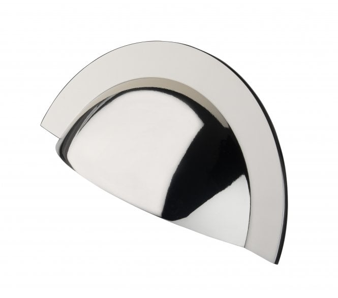 Crofts & Assinder Monmouth Rounded Drawer Cup Pull - Polished Nickel