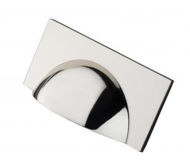 Crofts & Assinder Monmouth Squared Drawer Cup Pull - Polished Nickel