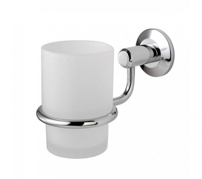 DeL'eau Tempo LW12 Single Tumbler & Holder - Polished Chrome