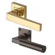 Door Handles On Square Rose