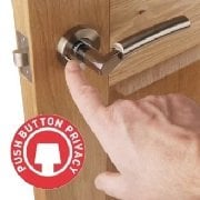 Push-Button Privacy Door Handles