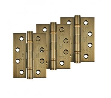 Eclipse 102x76mm Grade 13 Ball Bearing Butt Hinges (Pack of 3) - Antique Brass