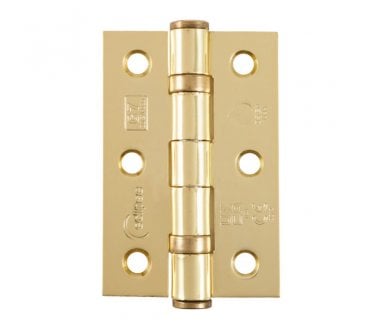 Eclipse 14103 Grade 7 Ball Bearing Butt Hinges (Pair) - 76x51mm - Polished Brass