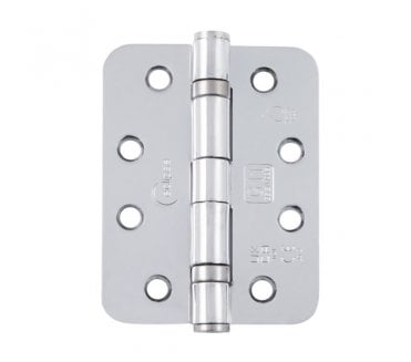 Eclipse 14105 Grade 11 Ball Bearing Butt Hinges (Pair) (RADIUS) - 102x76mm - Polished Chrome
