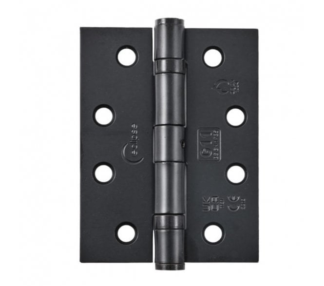 Eclipse 14112 Grade 11 Ball Bearing Butt Hinges (Pair) - 102x76mm - Matt Black