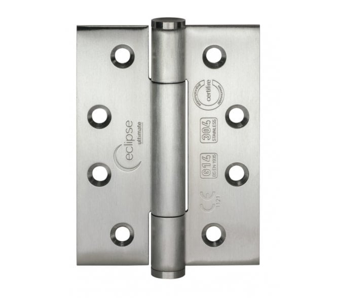 Eclipse 14329 Grade 14 Polymer Bearing Hinges (Pair) - 102x76mm - Satin Stainless Steel