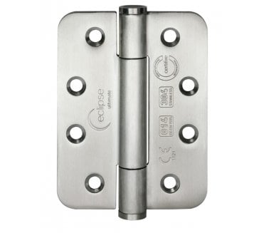 Eclipse 14332 Grade 14 Polymer Bearing Hinges (Pair) - 102x76mm - Satin Stainless Steel (Radius)