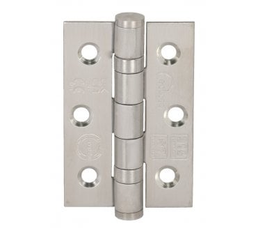 Eclipse 14852 Grade 316 Ball Bearing Butt Hinges (Pair) - 76x51mm - Satin Stainless Steel