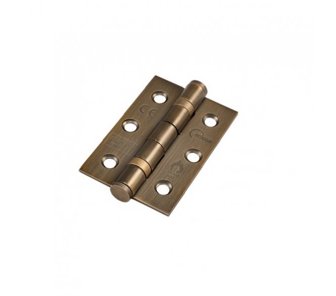 Eclipse 14852MAB Grade 7 Ball Bearing Butt Hinges (Pair) - 76x51mm - Matt Antique Brass