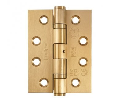Eclipse 14854SBP Grade 13 Ball Bearing Butt Hinges (Pair) - 102x76mm - Satin Brass