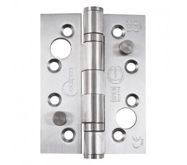 Eclipse 14866 Grade 13 Ball Bearing Security Hinges (Pair) - 102x76mm - Satin Stainless Steel