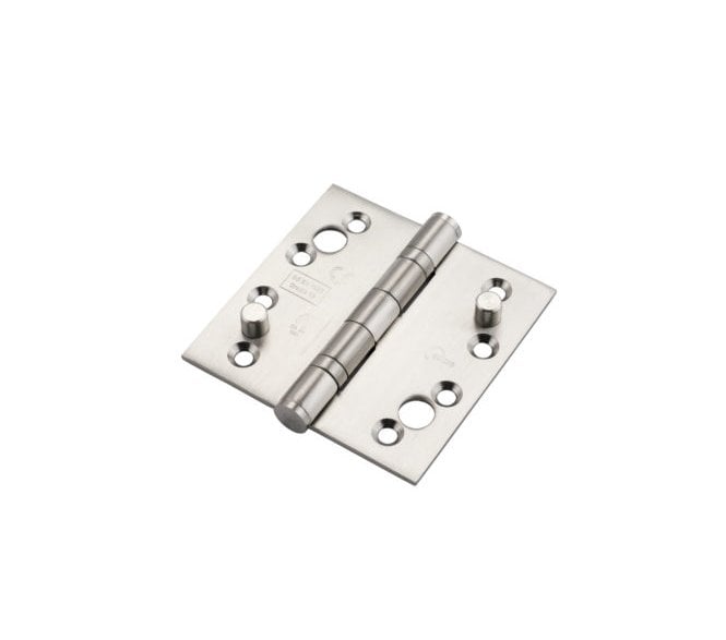 Eclipse 14867 Grade 13 Ball Bearing Security Hinges (Pair) - 102x102mm - Satin Stainless Steel
