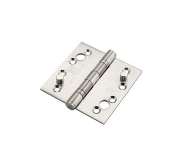 Eclipse 14867 Grade 13 Ball Bearing Security Hinges (Pair) - 102x102mm - Satin Stainless Steel