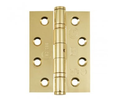 Eclipse 14882 Grade 13 Ball Bearing Butt Hinges (Pair) - 102x76mm - Polished Brass
