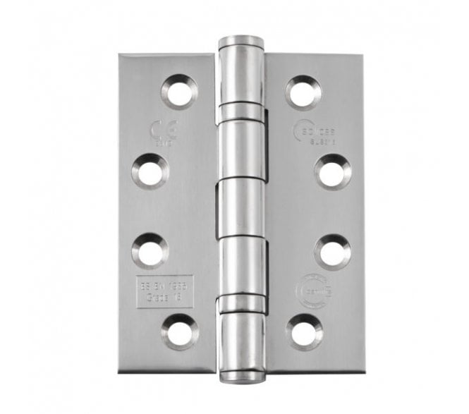 Eclipse 14884 Grade 316 Ball Bearing Butt Hinges (Pair) - 102x76mm - Polished Stainless Steel