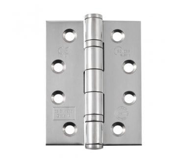 Eclipse 14884 Grade 316 Ball Bearing Butt Hinges (Pair) - 102x76mm - Polished Stainless Steel