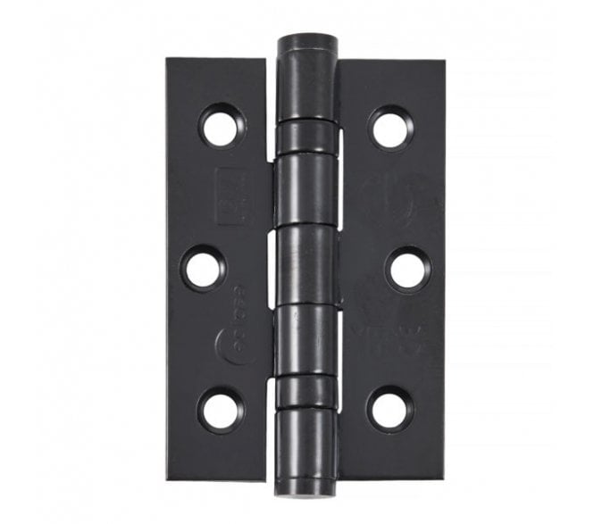 Eclipse 14917 Grade 7 Ball Bearing Butt Hinges (Pair) - 76x51mm - Matt Black