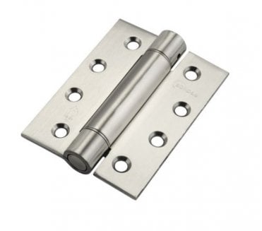 Eclipse 14922 102x76mm Single Action Spring Hinges (Pair) - Satin Stainless Steel