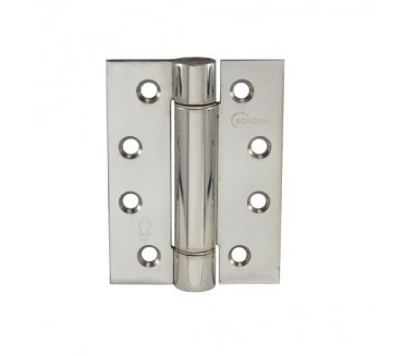 Eclipse 14923 102x76mm Single Action Spring Hinges (Pair) - Polished Stainless Steel