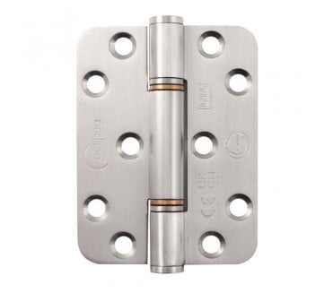 Eclipse 14931 Grade 14 Thrust Bearing Hinges (Pair) (RADIUS) - 102x76mm - Satin Stainless Steel
