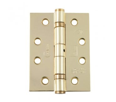 Eclipse 14933 Grade 11 Ball Bearing Butt Hinges (Pair) - 102x76mm - Polished Brass