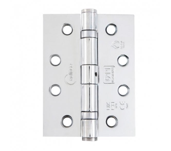 Eclipse 14934 Grade 11 Ball Bearing Butt Hinges (Pair) - 102x76mm - Polished Chrome