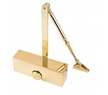 Eclipse 28781 Fixed Power Size 3 Overhead Door Closer - Polished Brass