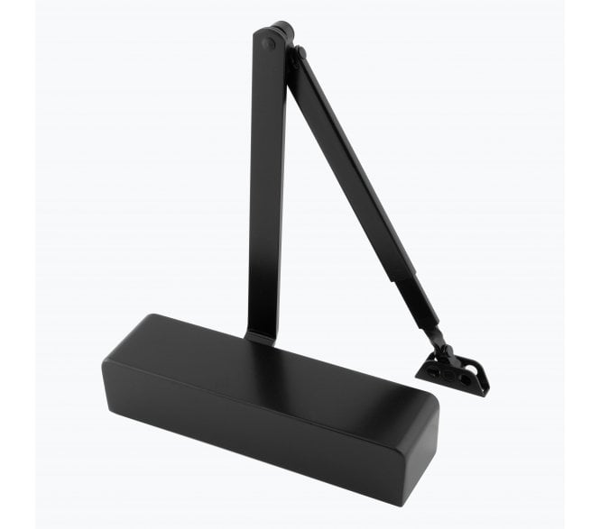 Eclipse 28979 93 Series Adjustable Overhead Door Closer W/Flat Arm - Size 2 - 4 - Black