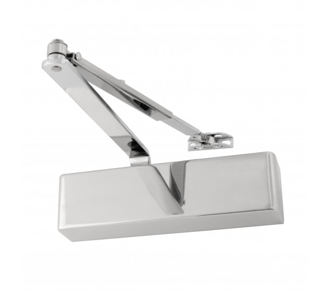 Eclipse 28988 93 Series Adjustable Overhead Door Closer W/Flat Arm - Size 2 - 4 - Polished Chrome