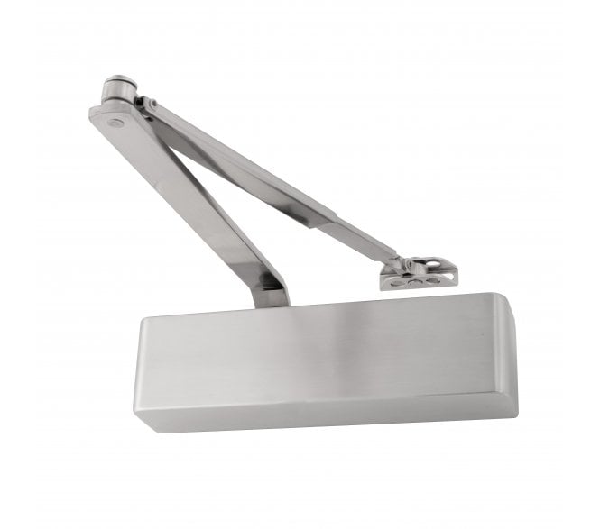 Eclipse 28989 93 Series Adjustable Overhead Door Closer W/Flat Arm - Size 2 - 4 - Satin Nickel