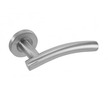 Eclipse 34404 Arched Lever On Round Rose - Satin Stainless Steel