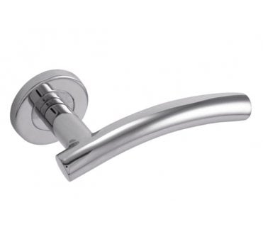 Eclipse 34405 Arched Lever On Round Rose - Polished Stainless Steel