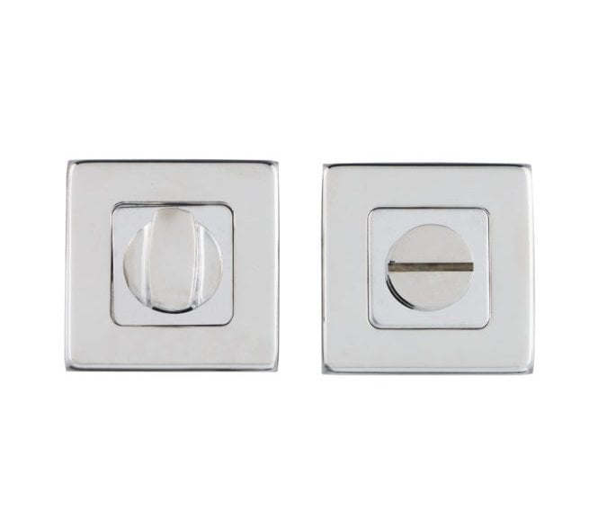 Eclipse 34579 Bathroom Thumbturn & Release Set (Square) - Polished Stainless Steel