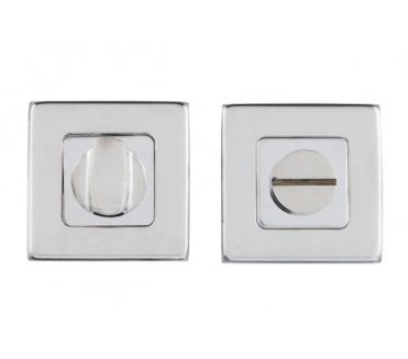 Eclipse 34579 Bathroom Thumbturn & Release Set (Square) - Polished Stainless Steel