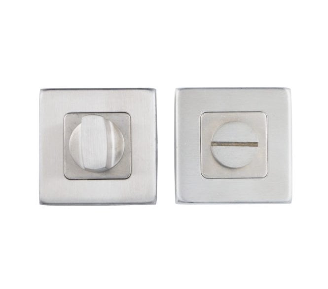 Eclipse 34579 Bathroom Thumbturn & Release Set (Square) - Satin Stainless Steel